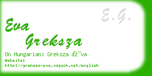 eva greksza business card